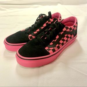 Vans Kids Old Skool Checkerboard - Pink / Black